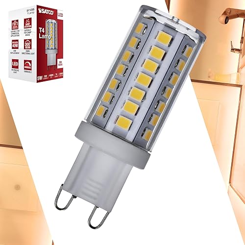 Satco 11235-5WLEDG9840CL120VDIM (S11235) LED Bi Pin Halógenos Reemplazos