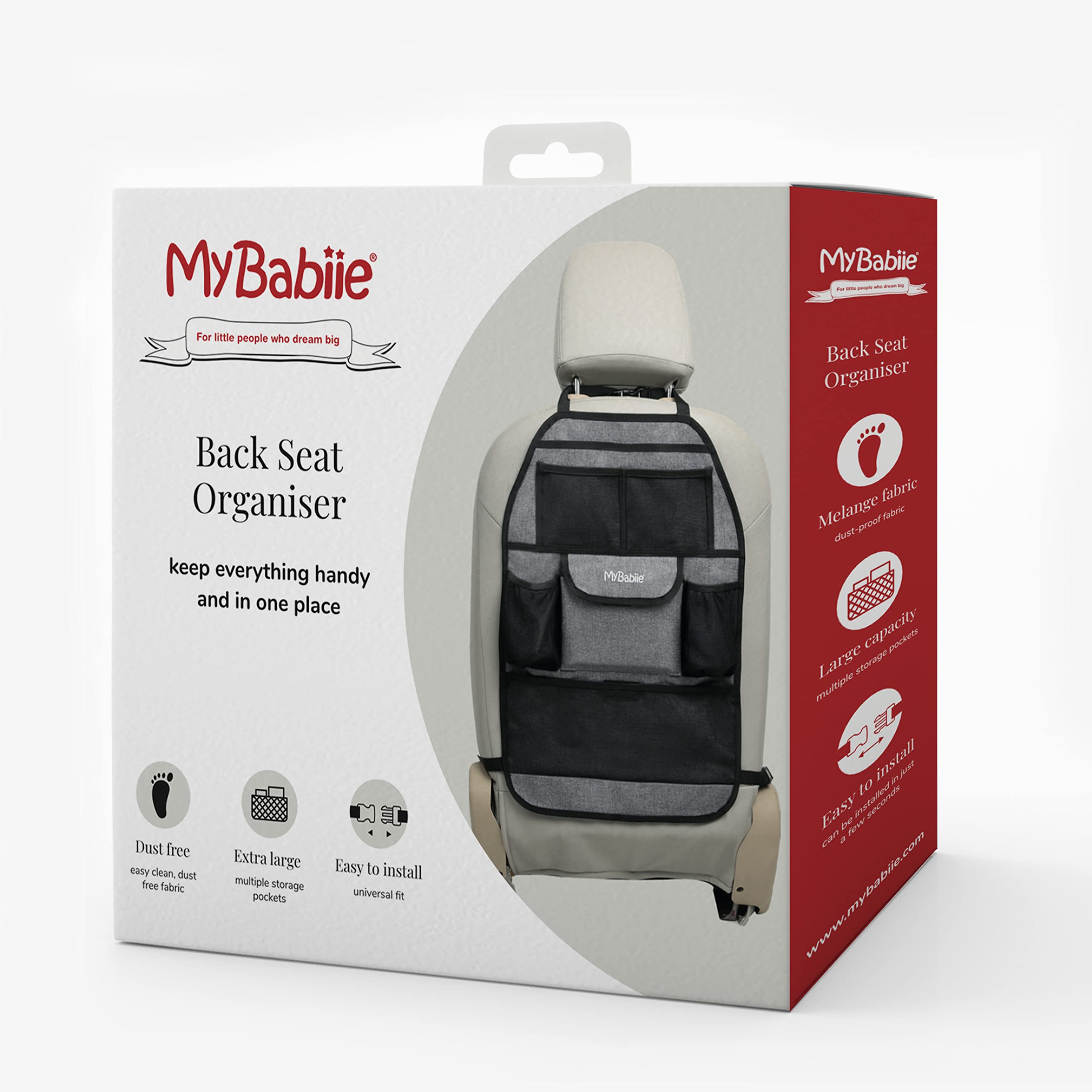 Organiseur De Voiture My Babiie – Rangez Et Protégez Les Sièges Arrière
