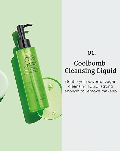Miniatura 2 de VDL Coolbomb Líquido limpiador - Fórmula vegana suave para piel hidratada. Limpiador facial hidratante, no irritante, elimina el maquillaje y las