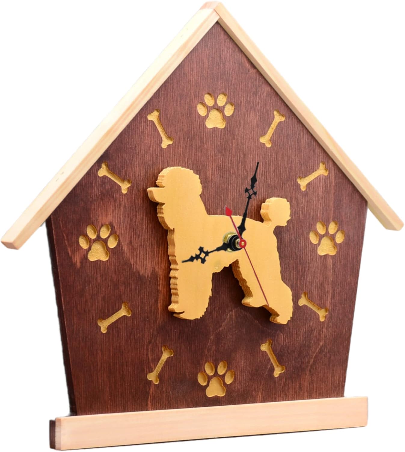 Poodle Personalized Wall Clock - Customizable Gift for Dog Lovers - Poodle Dog Memorial Gift