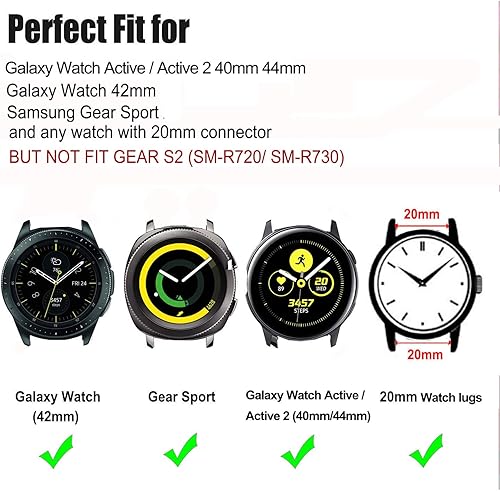 Miniatura 6 de SPINYE Correa compatible con Samsung Galaxy Watch 66 ClassicGalaxy Watch 55 Pro  44 Classic  3 1.614 in  Active 2, correa de repuesto de resina