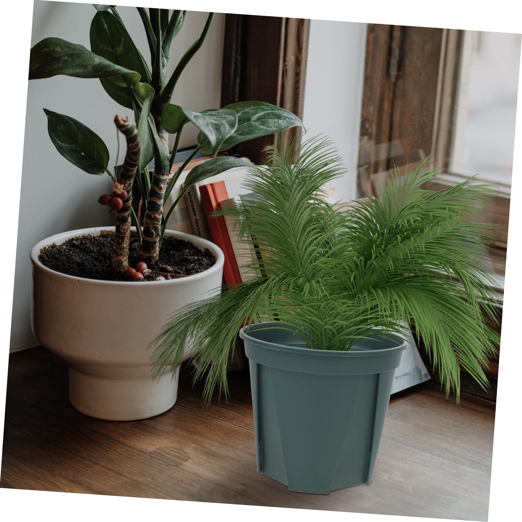 Pots de Fleurs Ronds en Plastique 5 Pièces, Contrôle Racinaire