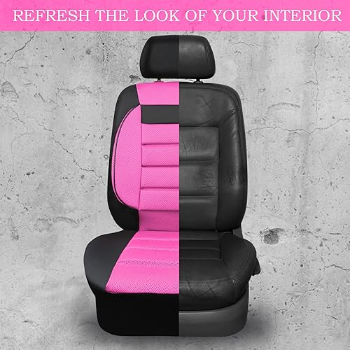 Miniatura 5 de CAR Pass Juego completo de fundas de asiento de automóvil de espuma 3D de cuero 3D, fundas de asiento de automóvil de malla de aire, para todas las