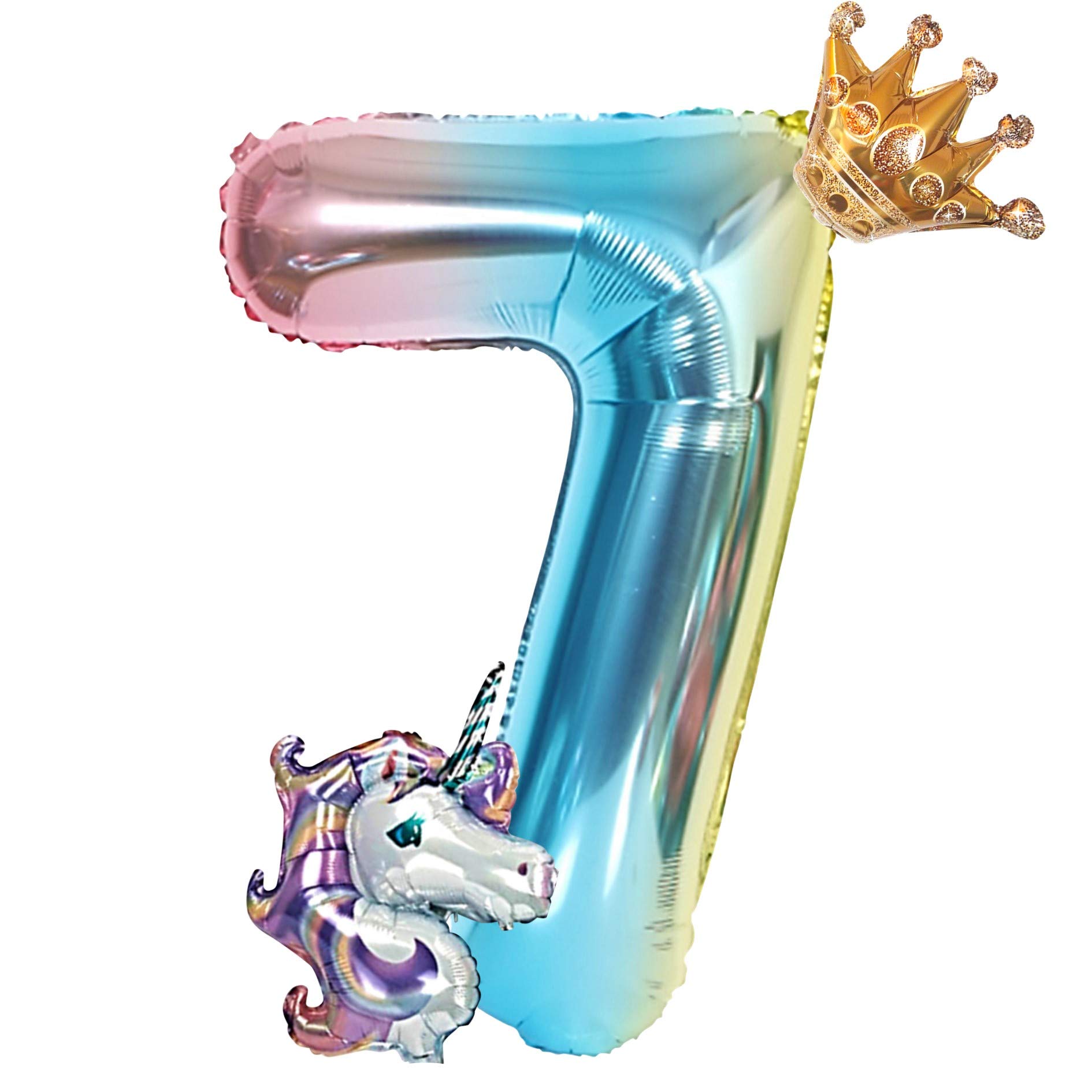 Amazon | deerzon ユニコーン 7歳 数字 バルーン セット 誕生日