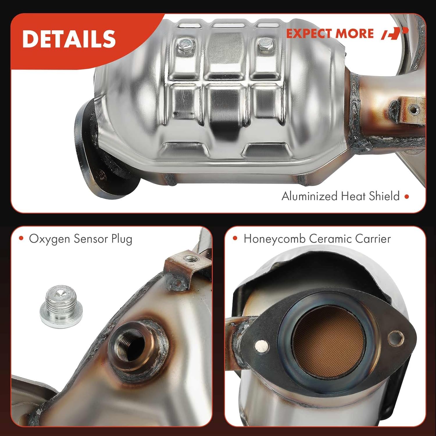 A-Premium Exhaust Manifold Catalytic Converter with Gasket Kit Direct-Fit Compatible with Toyota RAV4 2006-2012, Highlander 2008-2016, Sienna 2007-2016 & Lexus RX350, RX450h, 3.5L, E.P.A. Compliant