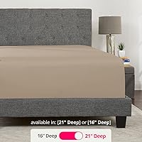 Vista 78 de DeaLuxe Kids Twin Deep Pocket Fitted Sheet - White - Microfiber - 16' Deep - Twin Size 39' x 75' - Perfect Fit for 14'-18' Mattresses