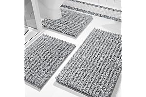 Yimobra Luxury Bathroom Rugs Sets 3 Piece