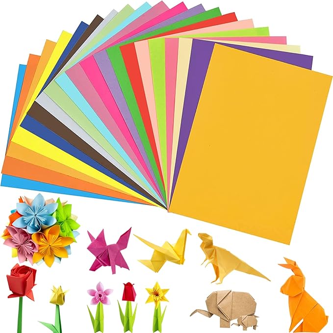 Origami Paper 20 Sheet Colour Paper A4 for Craft Printer Paper, Card