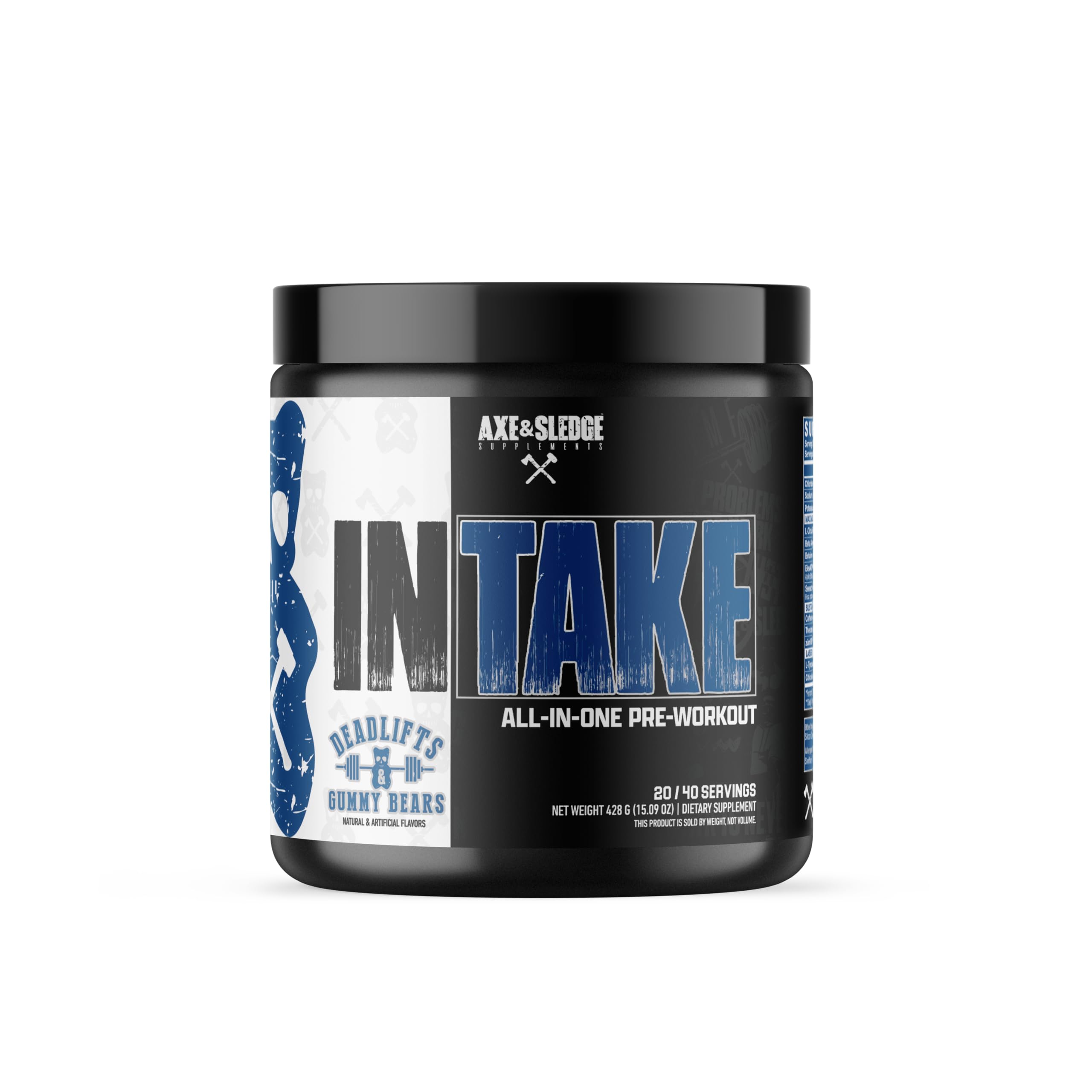 Axe & Sledge Pré-treino com cafeína 300 mg, L-citrulina e beta-alanina — 428 g