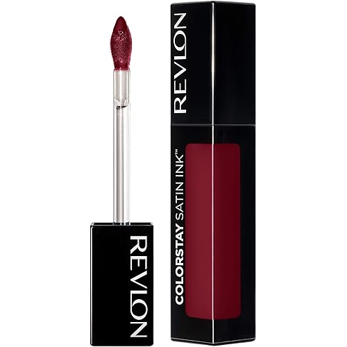Liquid Lipstick by Revlon, Face Makeup, ColorStay Satin Ink, Longwear Rich Lip Colors, Formulated with Black Currant Seed Oil, 021 Partner in Wine, 0.17 Fl Oz