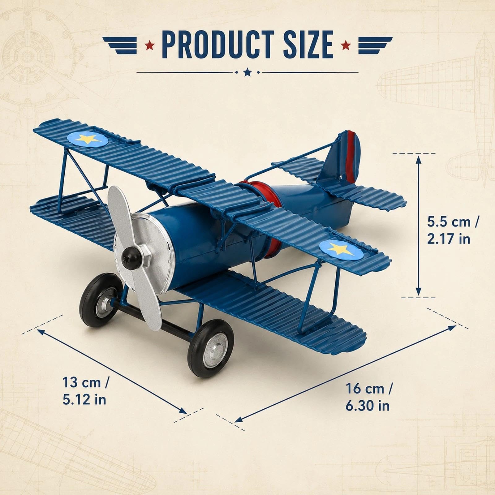 Amazon.com: LOGOFUN Vintage Airplane Decor Metal Iron Aircraft
