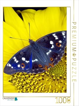 CALVENDO Puzzle Small Schiller Butterfly on Sunflower 1000 Pieces 48 x 64 cm from Lothar Reupert