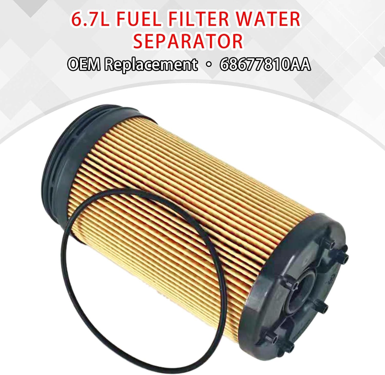 68677810AA Oil Filter for Dodge Ram 6.7L Cummins Diesel Compatible with 2025 2026 & Newer Ram 2500 3500 4500 5500 6.7L Turbo Diesel Engines, Replace 68677810AA-001, LF68677810AA