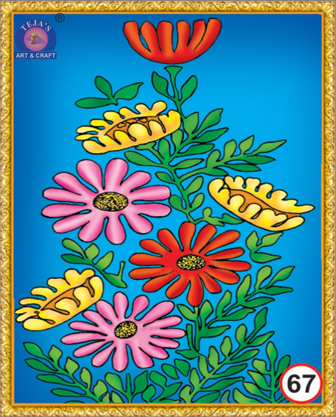 Teja's DIY Glass Painting Kit, Fresh Breeze, Medium (6x8 inch