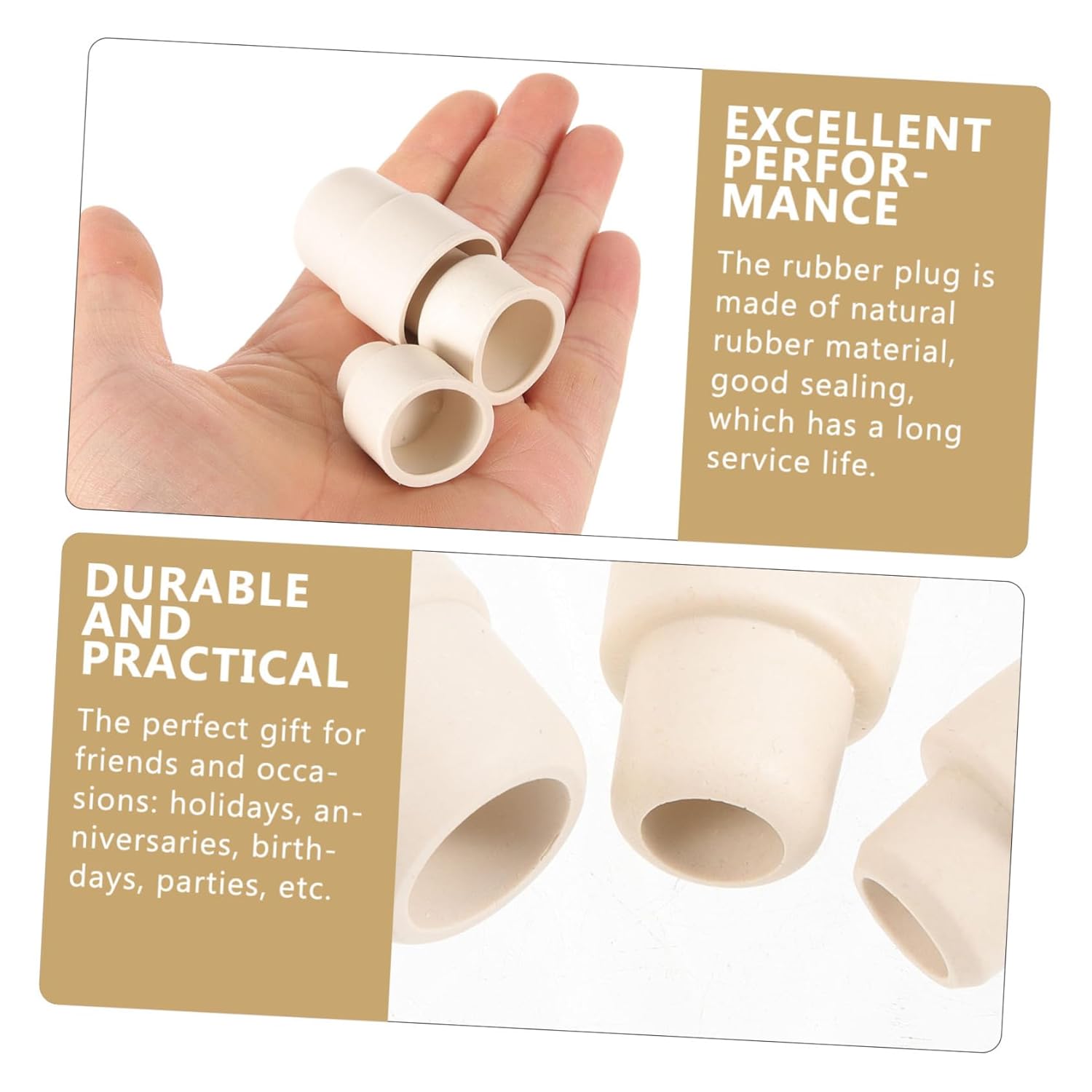 Cabilock 120pcs Rubber Stoppers for Wine Bottles Natural Rubber Sealing for Household Use for Storing Fermented Beverages and Lab Equipment