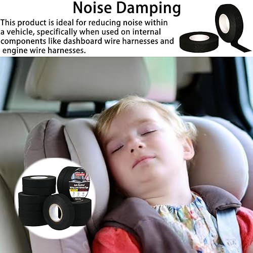 Miniatura 8 de Paquete de 12 cintas de arnés de cableado de 34 pulgadas x 50 pies se utiliza comúnmente en automoción, equipos industriales, equipos de cables