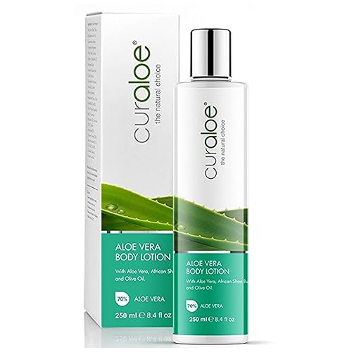Curaloe Loción corporal de aloe vera hidratante natural para mujeres y hombres  Fórmula enriquecida con aloe orgánico 80% puro con manteca de karité disponible en Yaxa El Salvador