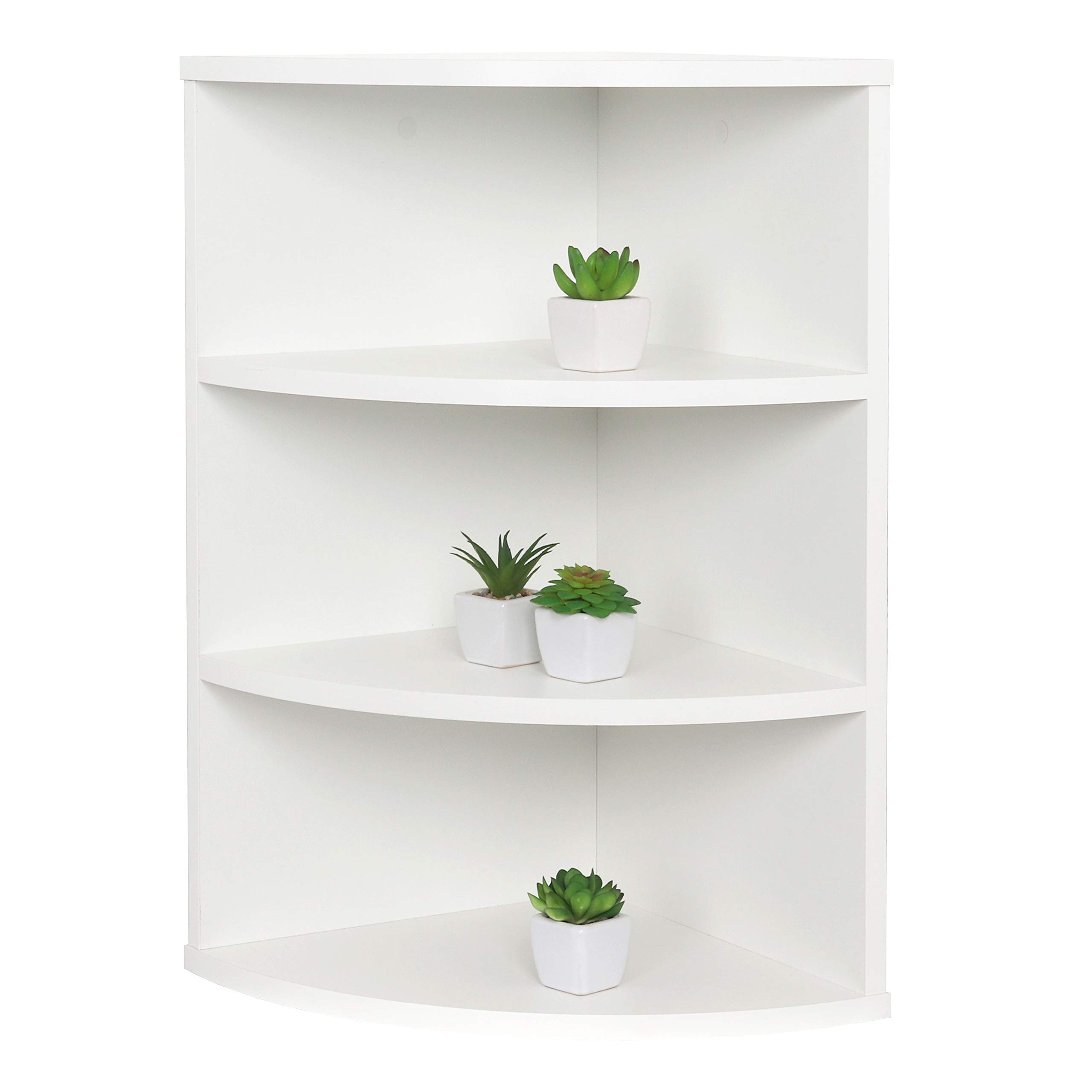 RICOO Estanteria Esquina Pared 60 x 33 x 33 cm WM053-WM Estante Flotante almacenaje Blanca Mate