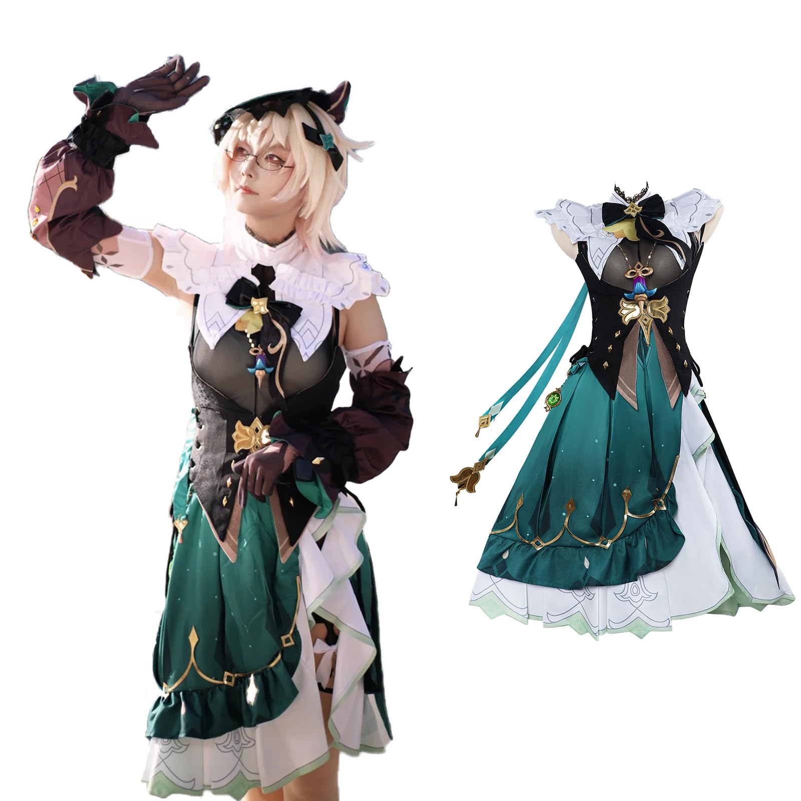 CR ROLECOS Emilie Cosplay Emilie Cosplay Costume Outfit Emilie Game Character Uniform Complete Set Halloween Carnival Dress Up Suit M โ image 1