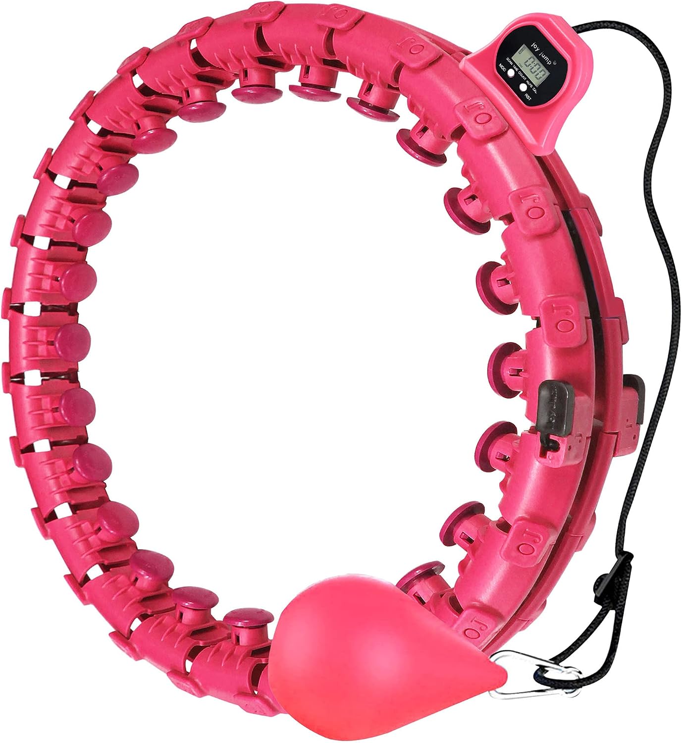 Hoola Hoop for Adults Weight Loss - Smart Hoola Hoop with Led Counter- 24 Detachable Knots, Exercise Hoola Hoop 360 Adjustable - Weighted Hula Circle Hoops for Men/Women
