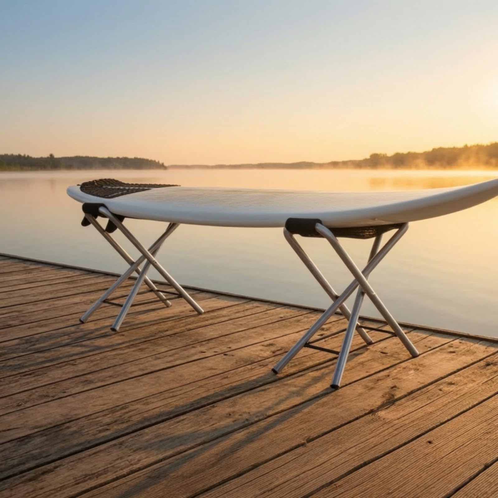 harayaa Kayak Storage Rack Supporto Pieghevole Cavalletti Kayak Rialzo Tavola Stand Alluminio Leggero Imbottito Schiuma Evita Deformazioni Struttura con