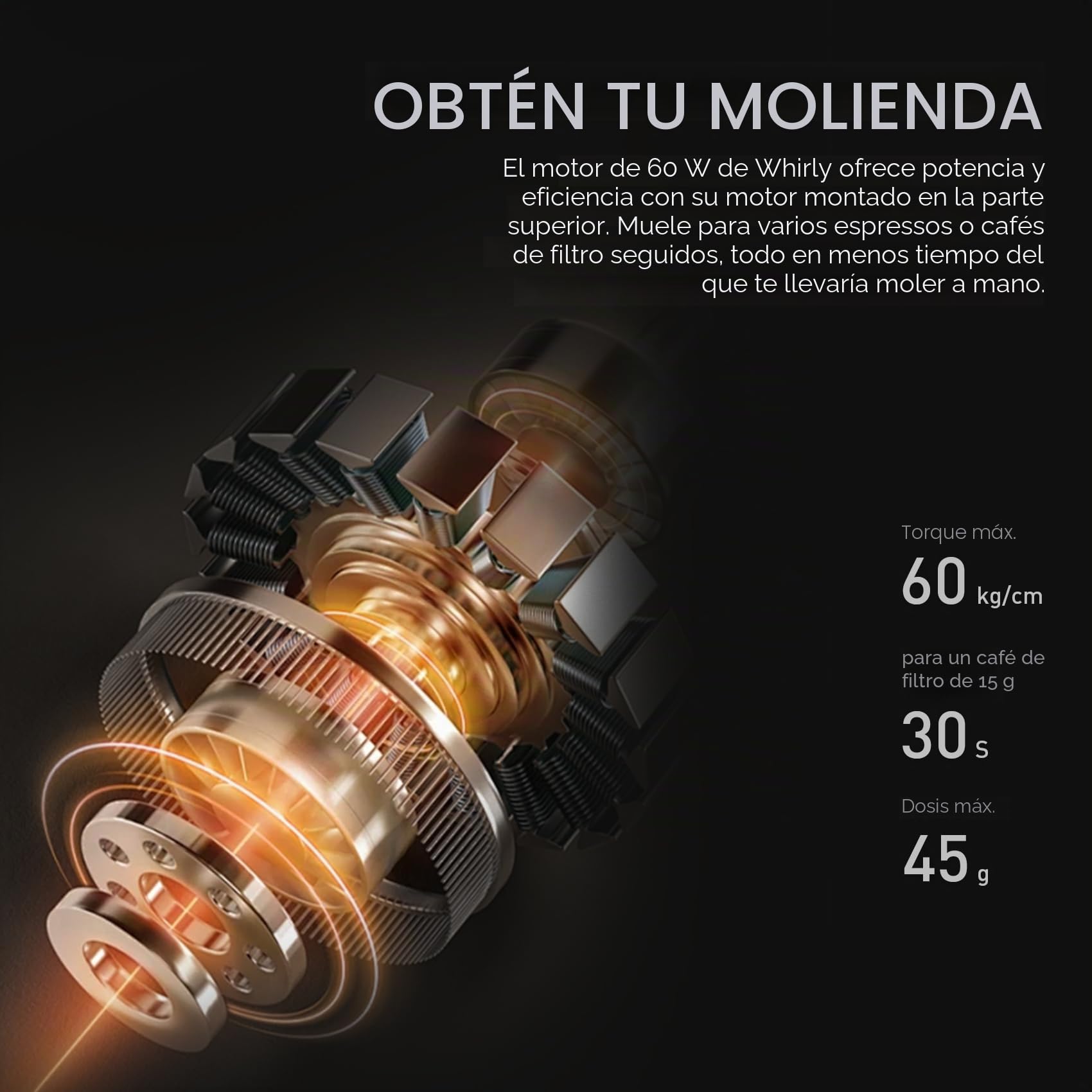 TIMEMORE Molinillo de café de muelas, molinillo eléctrico portátil con cuerpo de metal, 30 ajustes precisos desde espresso hasta prensa francesa, diseño de bajo ruido, parada automática y protección