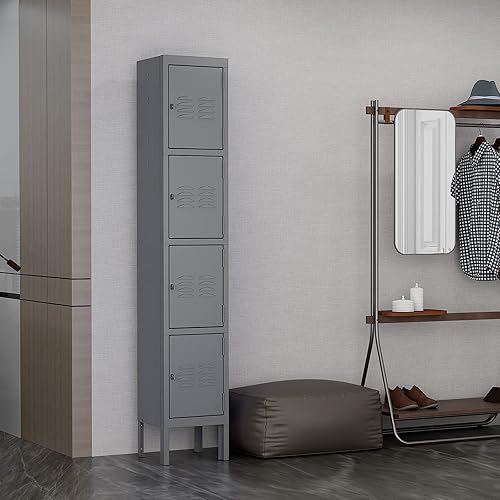 Miniatura 2 de SISESOL Metal Locker Storage Cabinet, Locker for Employees 66" School Locker Cabinet Metal Lockers Steel Locker Cabinet Lockable Steel Cabinet