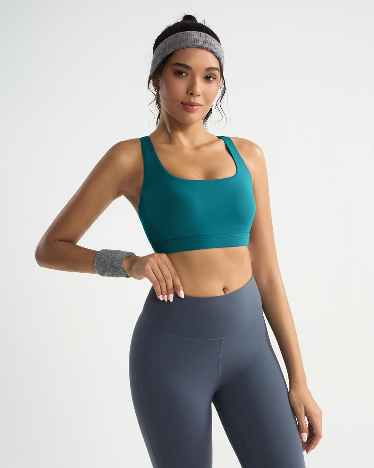 RUNNING GIRL High Impact Sports Bras for Women High Support Molded Cups, Adjustable Straps Sports Bra with Sewn in Pads - Image 2