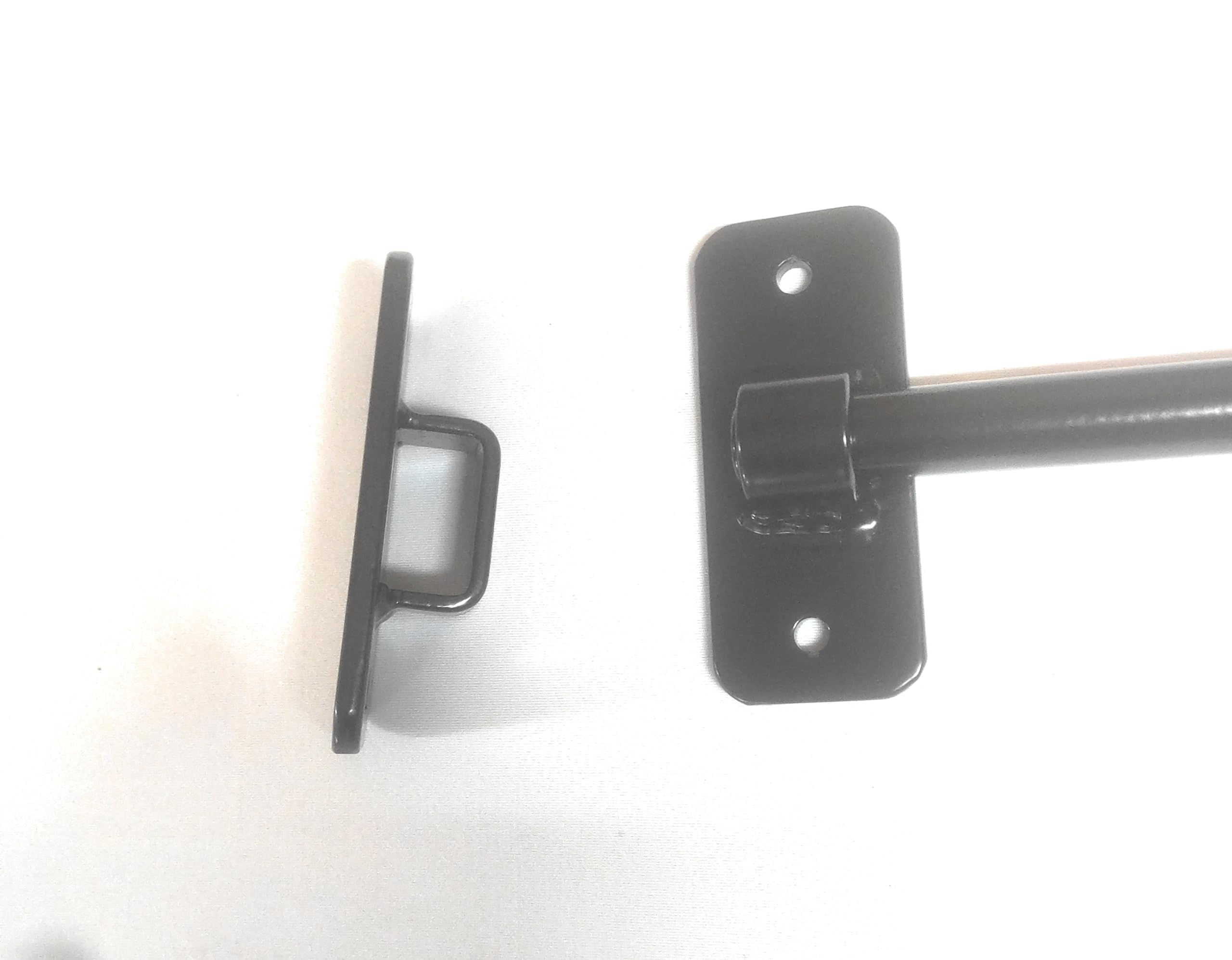 Morales Forja Cerrojo Grande y Fuerte Recto, Modelo Básico Rústico para Puertas Madera Hierro Granero, Negro