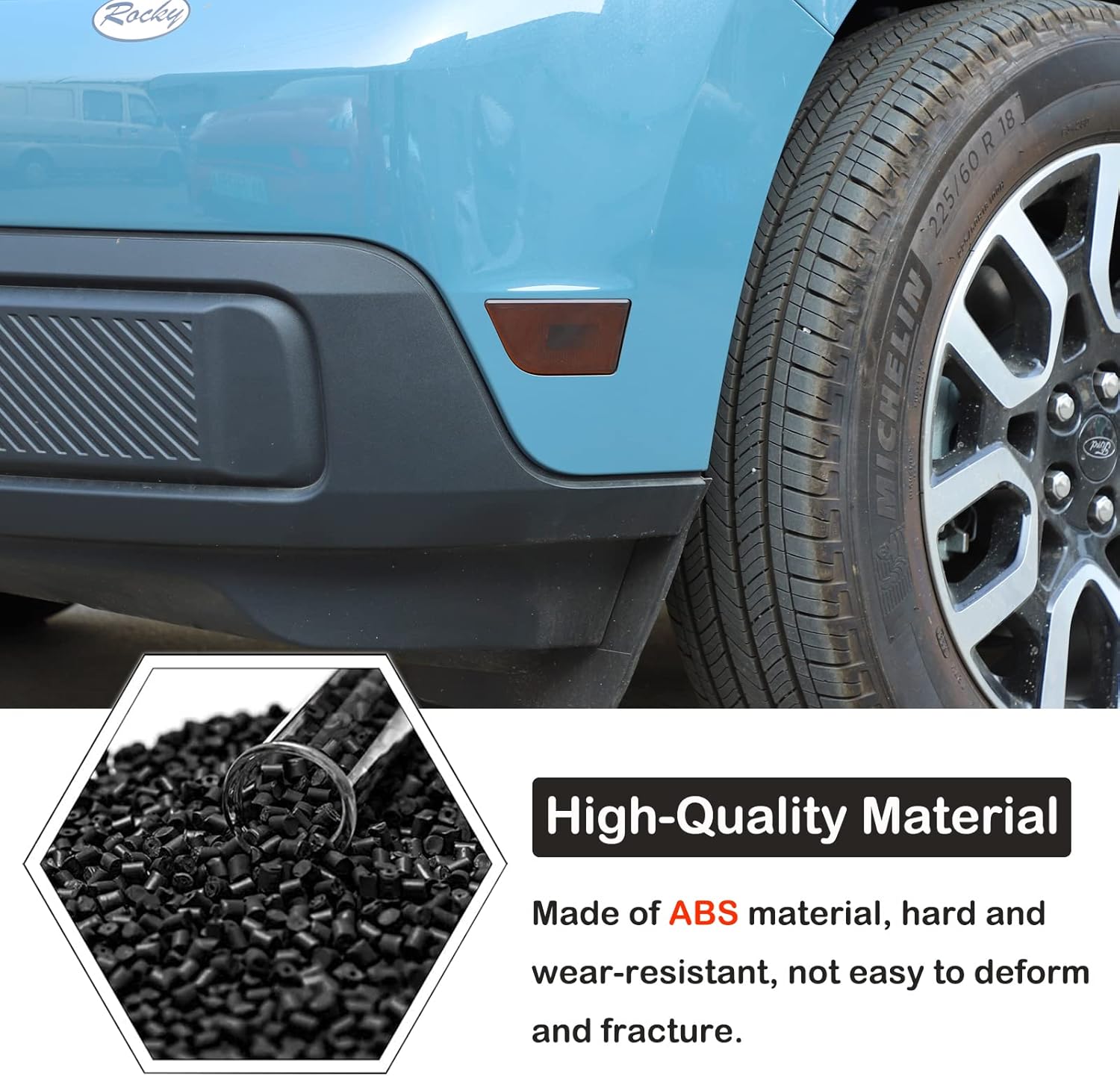 Aunginsy Front Bumper Side Marker Light Housing Cover Trim Compatible with Ford Maverick 2022-2025, Car Front Bumper Width Lamp Blackened Patch Turn Signal Parking Lights Covers Exterior Accessories