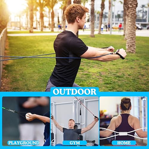 Miniatura 6 de 17 bandas de resistencia de béisbol, equipo de entrenamiento de béisbol, entrenamiento de softbol, entrenador de brazo con agarres intercambiables,