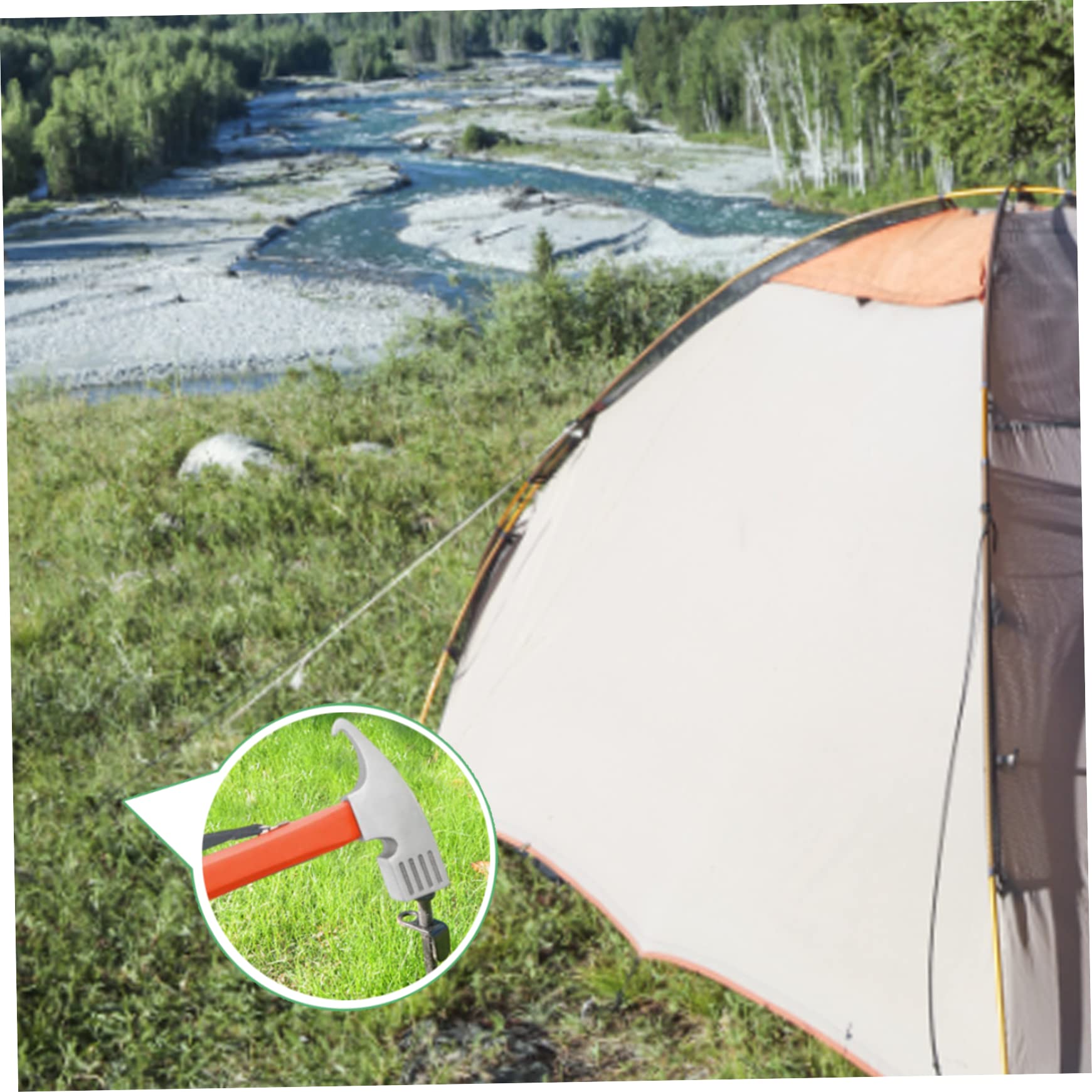 Martello Da Campeggio In Acciaio Carbonio - Multifunzione Con Estrazione Chiodi E Gancio - Foto 7