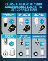 Vista 8 de Yorkim Bombilla LED ámbar 1156, alto brillo 300% súper brillante, luces direccionales LED BA15S P21W 7506 1003 1141 para luces intermitentes