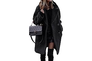 Women's Chic and Cozy Black Faux Fur Coat: Embrace Winter Warmth