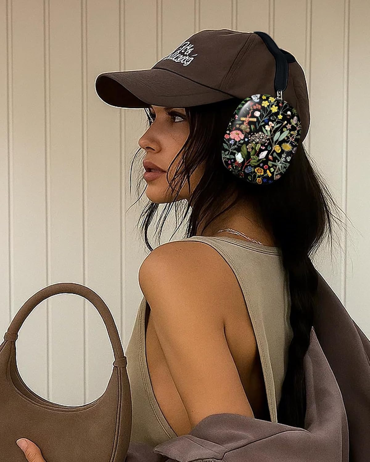 Joyleop for Airpods Max Case - Durable Hard for AirPods Max Covers, Elegant Headphones Case with Unique Design, Pretty Essential Accessories for Headphones, Black Retro Florals - Image 6