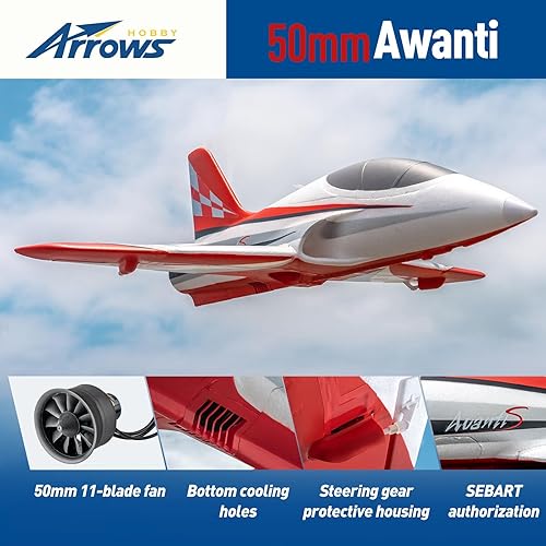 Miniatura 4 de WOWRC Arrows Rc Jet Hobby Avión RC 1.969 in Avanti 4 canales EDF Jet Control remoto Avión Avión Rc Aviones para adultos PNP con sistema de