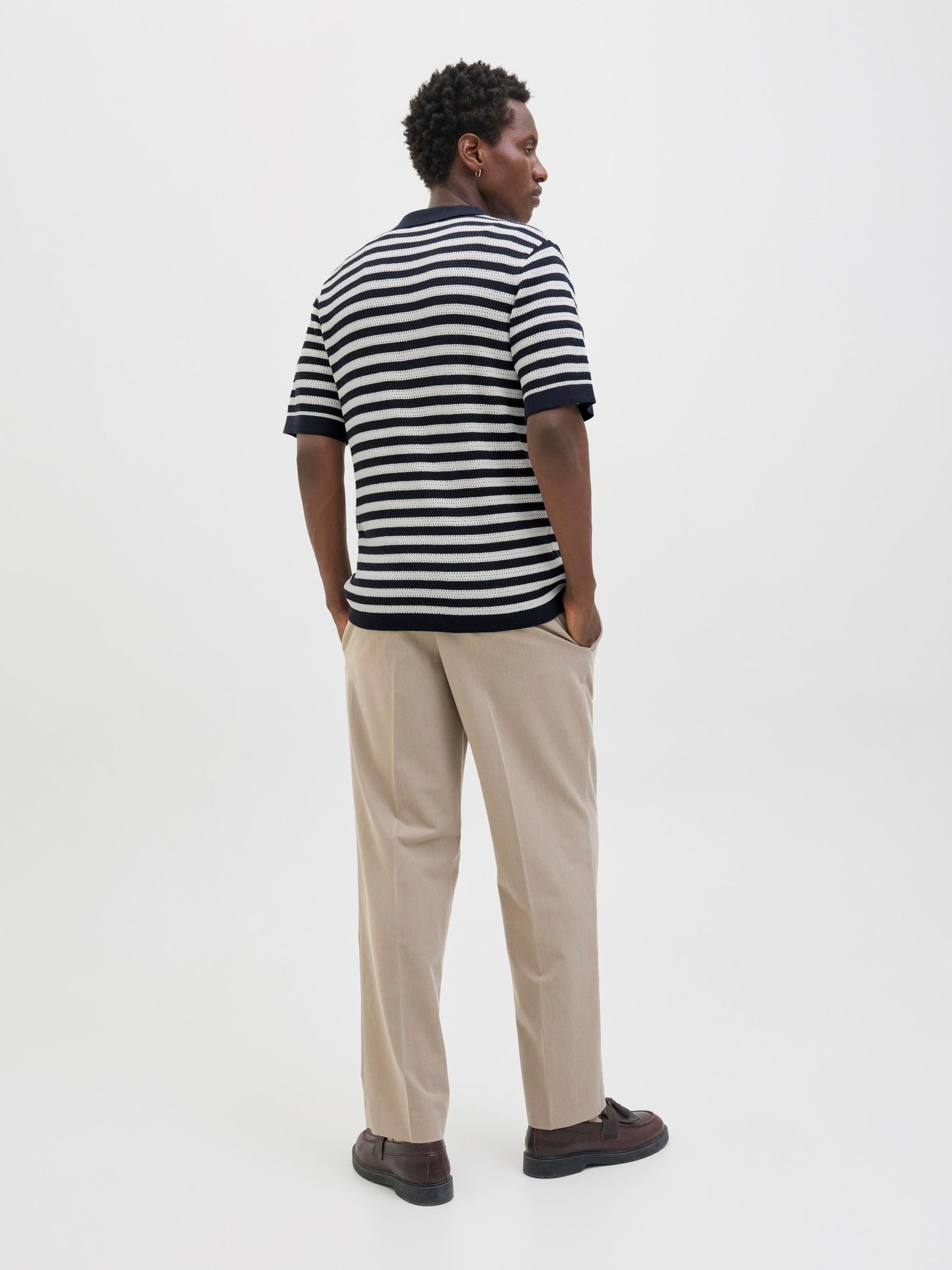 JACK & JONES Jprblajones Knit Polo Ss męska koszulka polo, czarny, M