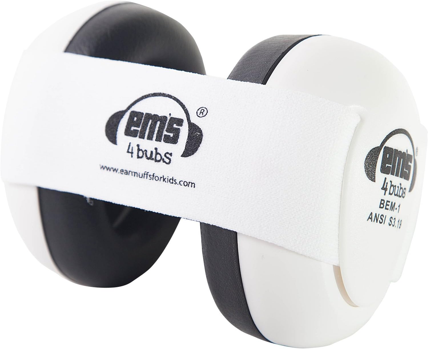 Earmuffs for Babies (White Headband)