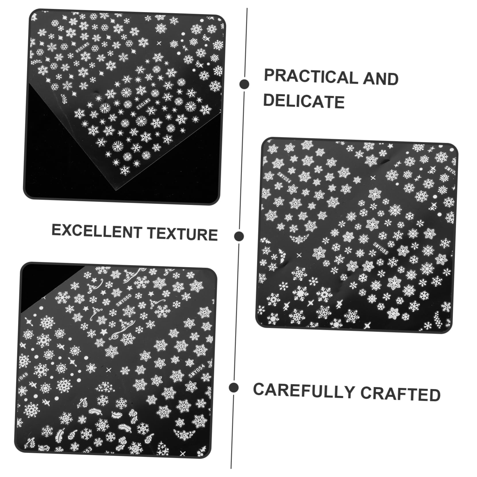 12 Feuilles Autocollants pour Ongles en Résine Smy049-060, 3d