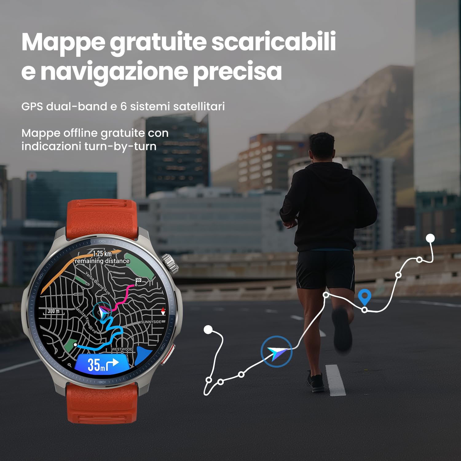 Amazfit Balance 2 Smartwatch 47mm, AMOLED 1,5", Mappe Offline, GPS Dual Band, 21 Giorni Batteria, Oltre 170 Modalità Sportive, HYROX e Golf, Allenamento di Forza, Cardio & Sonno per Android e iPhone