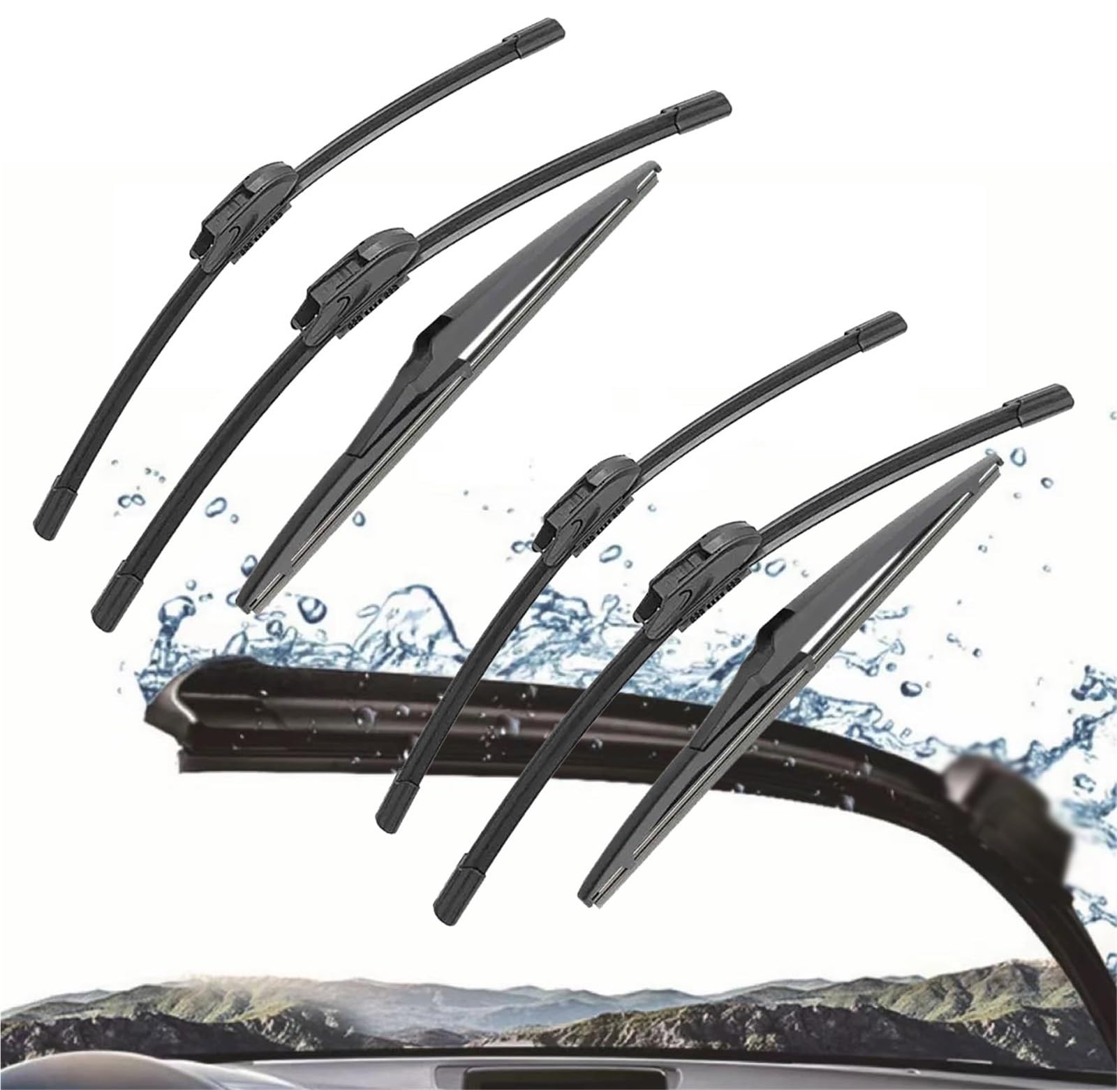 Balais d'essuie-glace Highlander 2000-2007 - Kit de 3 pièces 22"+19"+12"