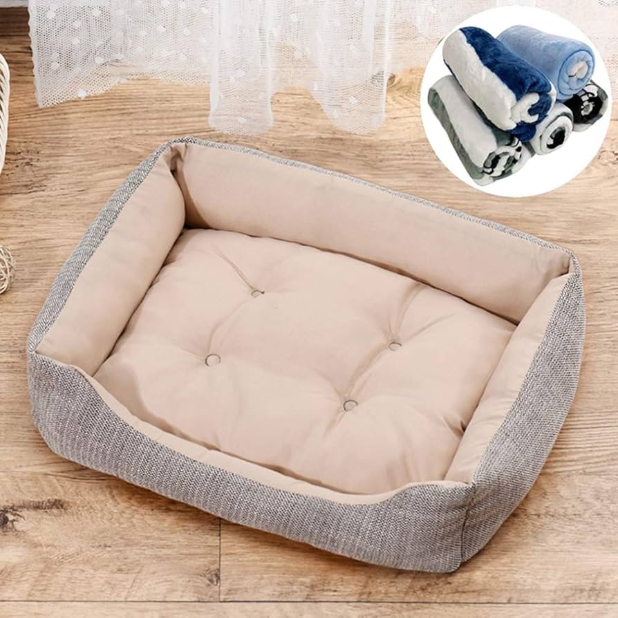 Amazon | 犬 ベッド 春秋 猫 ベッド ペットベッド クッション 秋