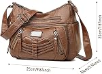 WITERY Crossboby Bags for Women Soft PU Leather Multi-Pocket Shoulder Bag Medium Size Crossbody Purse Handbags Pocketbooks