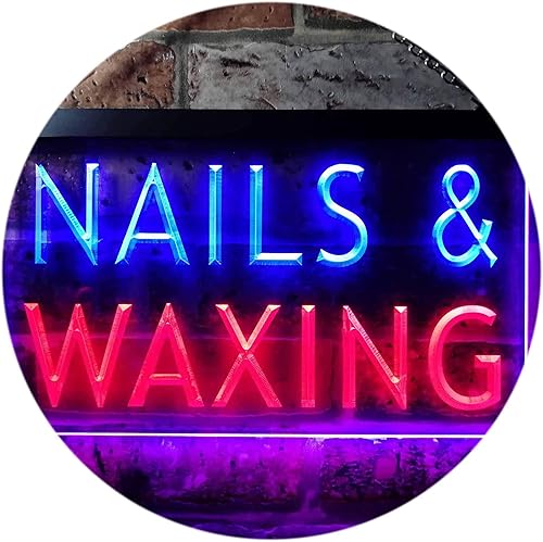 Vista 13 de ADVPRO Nails Waxing Beauty Salon Display Dual Color LED Neon Sign Blue & Red 12" x 8.5" st6s32-i0358-br