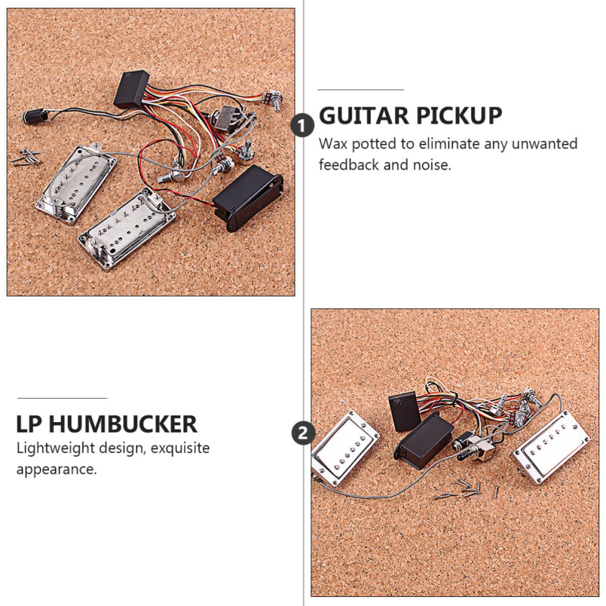 POPETPOP Robuster Humbucker Aktiver Tonabnehmer mit Elektronik Batteriebox Geeignet für Elektrische Gitarren und Musiker im Studio