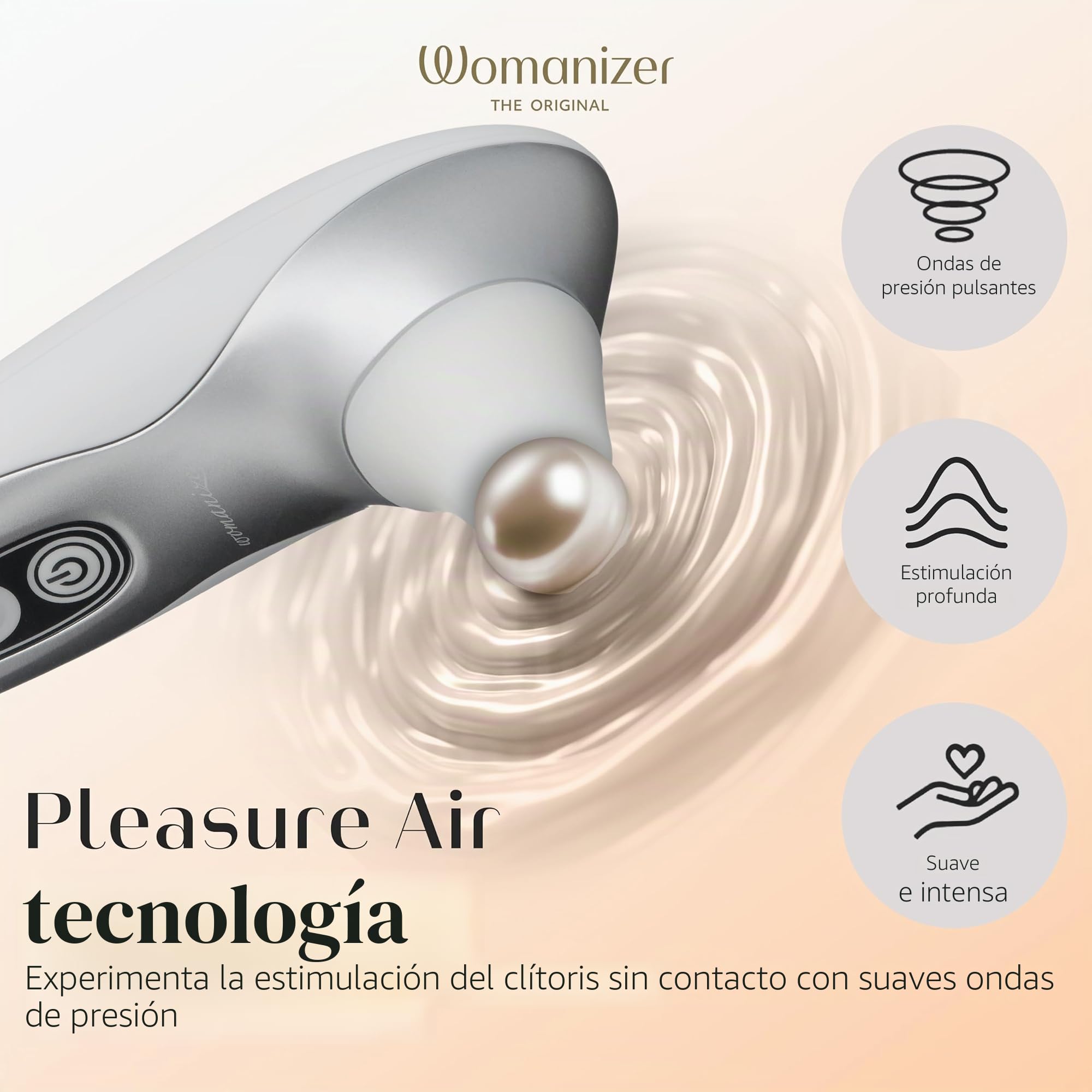 Womanizer Pro40 Succionador de clítoris - Estimulador de clítoris femenino con 6 niveles de intensidad - Succionador mujer sumergible - Vibrador recargable para mujeres y para parejas