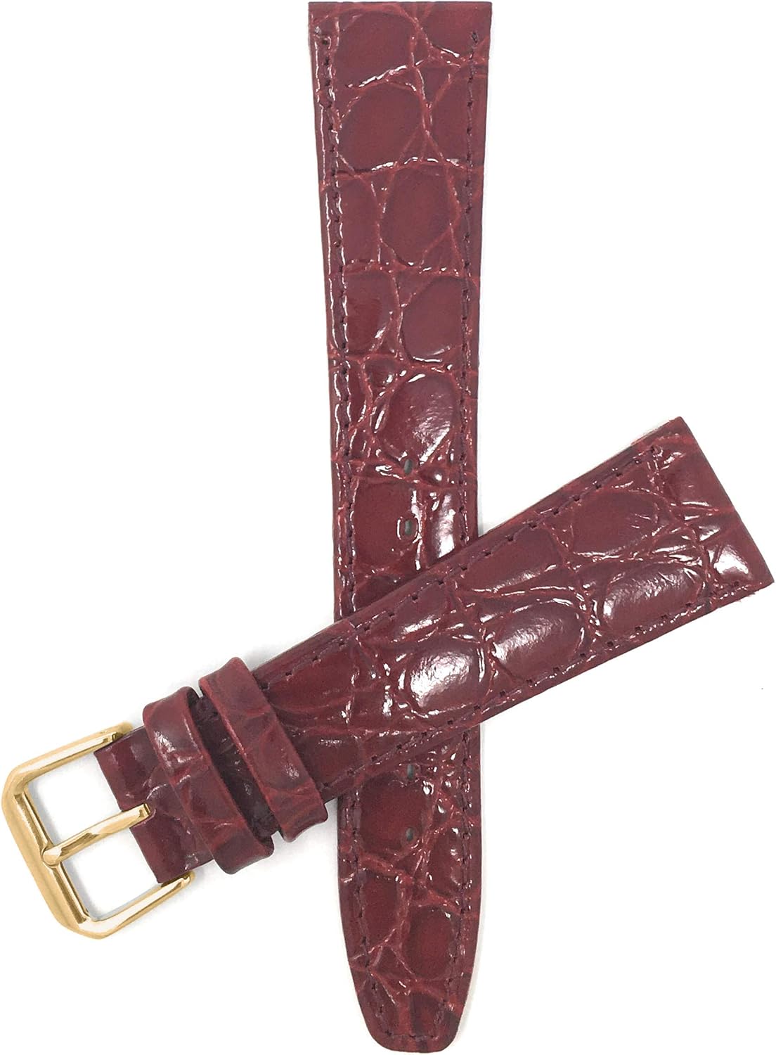Bandini Leather Watch Band Strap - Slim - 6mm, 8mm, 10mm, 12mm, 14mm, 16mm, 18mm, 20mm - Buffalo, Alligator, Lizard, Crocodile, Bark Pattern (Also comes in Extra Long, XL)