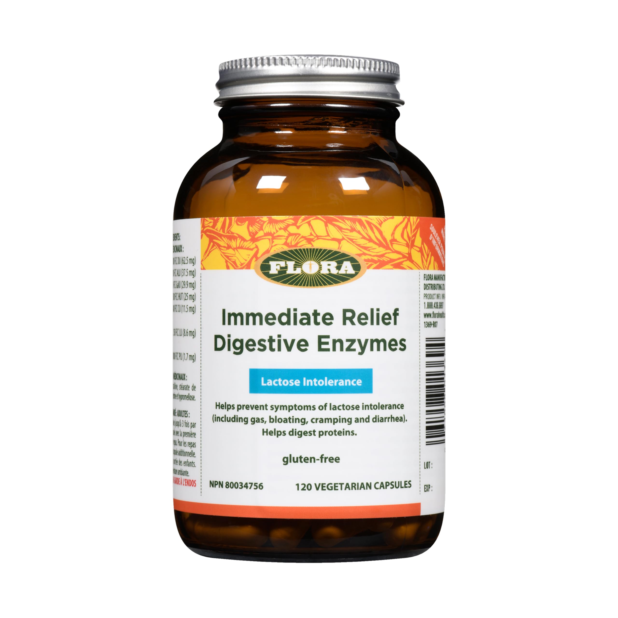 Flora Immediate Relief Digestive Enzymes - Supports Lactose