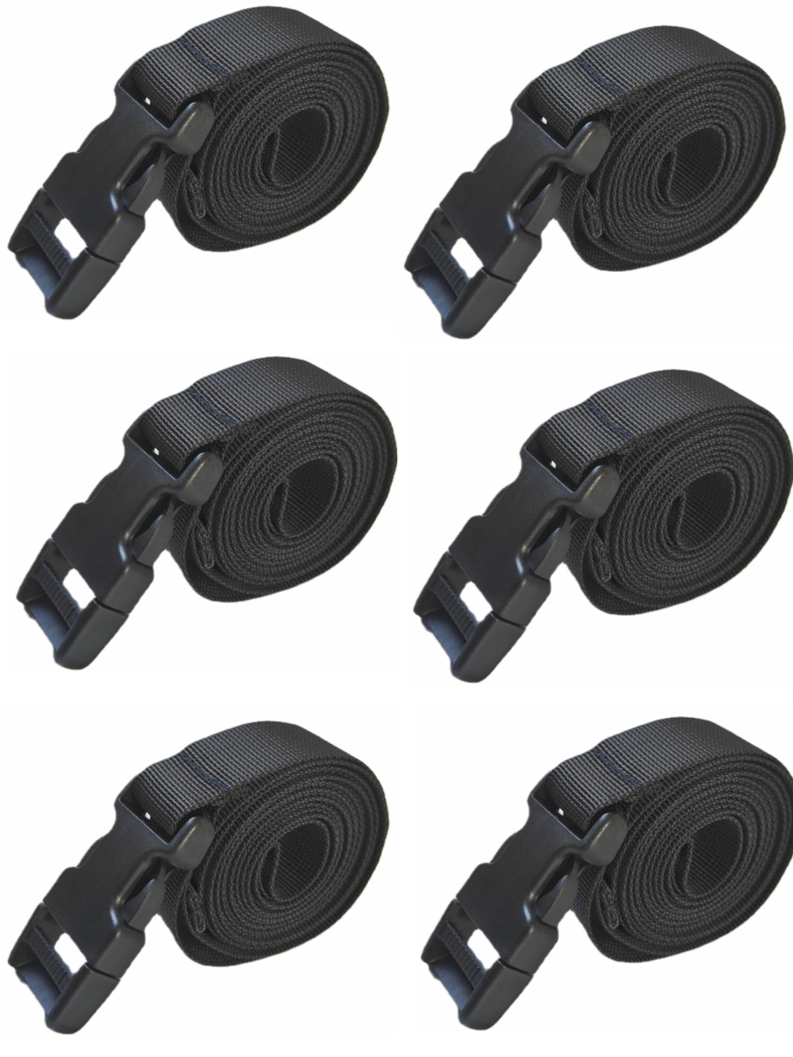 TsdL-one 6 Pack Boat Cover Tie Down Straps with Quick Release Buckles - 1 Inch x 8.17 Ft Heavy Duty Durable Adjustable Nylon Strap for Trailers,