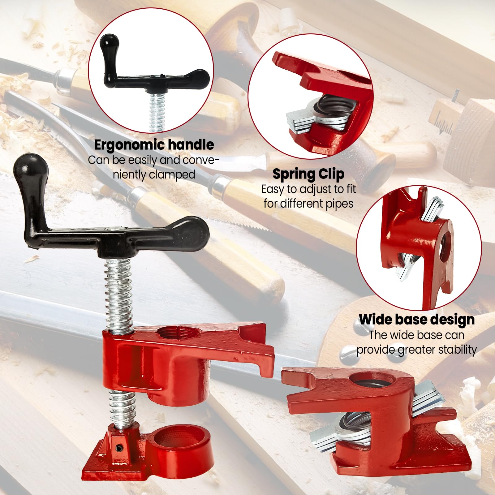 Ensemble De Colliers De Serrage Pour Bois De 1,9 Cm - Résistants